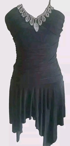 Quiz black diamante ruched - quiz,