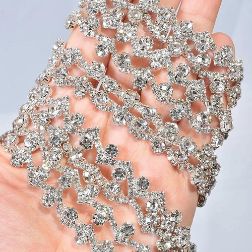 Rhinestone trim slim diamante - rhinestone,