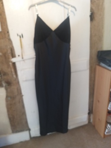 Black evening dress diamante - black,