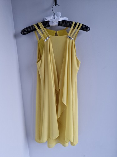 Yellow grecian style dress - yellow,