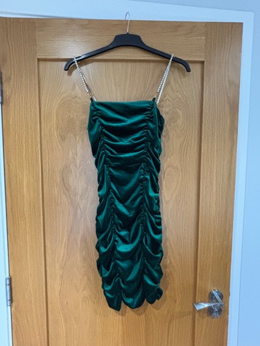Green velvet dress - ,