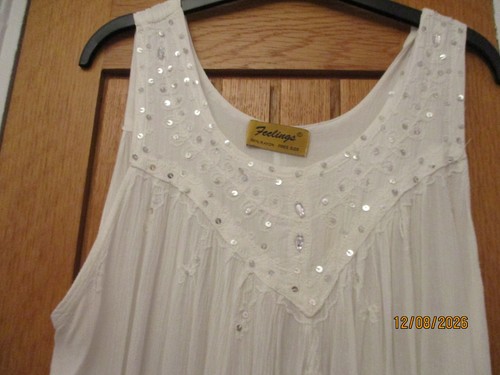 Freesize white dress - , with