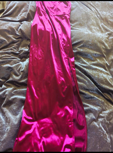 Quiz pink satin slip dress - slip, 8
